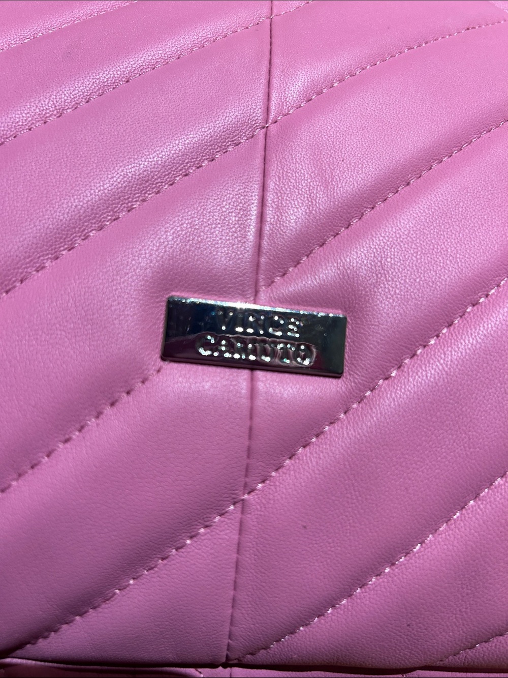 NEW Vince Camuto Pink Pillow Soft Quilted Shoulder Bag with Chain Strap - Picture 3 of 4